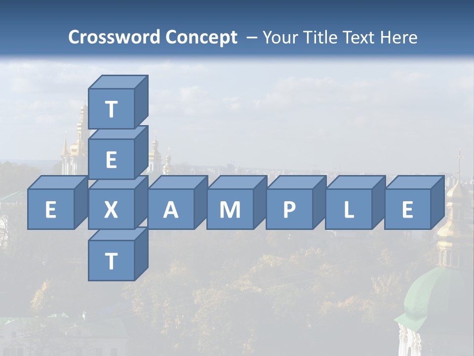Ukraine Colors Highrises PowerPoint Template