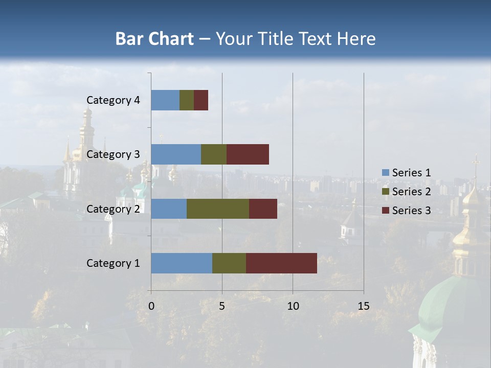 Ukraine Colors Highrises PowerPoint Template