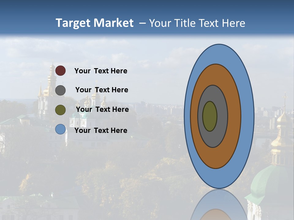 Ukraine Colors Highrises PowerPoint Template