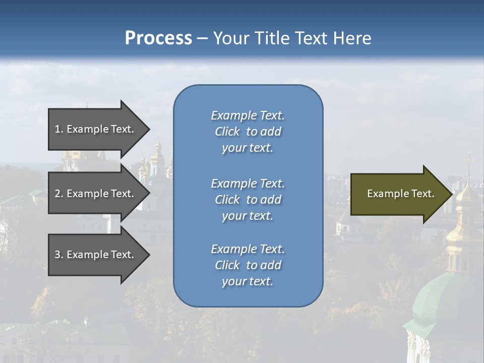 Ukraine Colors Highrises PowerPoint Template