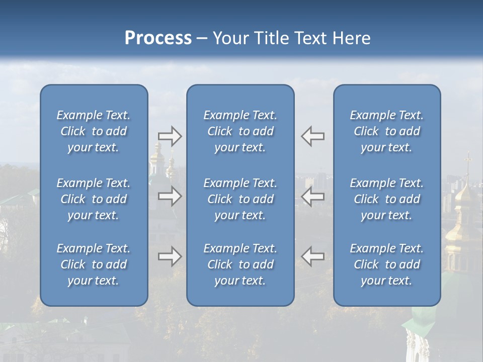 Ukraine Colors Highrises PowerPoint Template