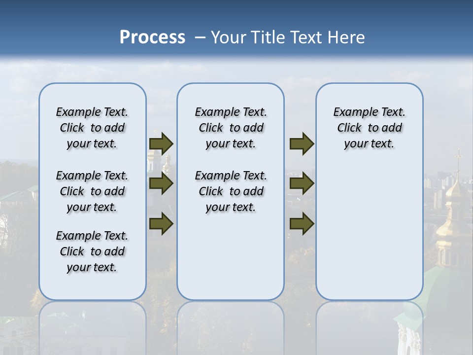 Ukraine Colors Highrises PowerPoint Template