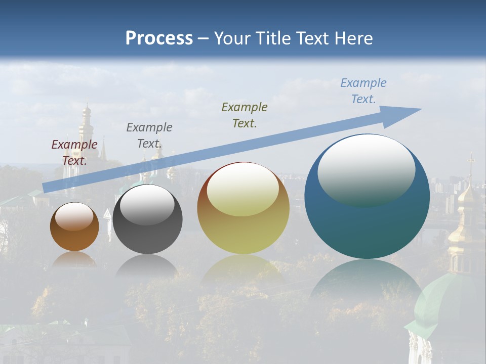 Ukraine Colors Highrises PowerPoint Template