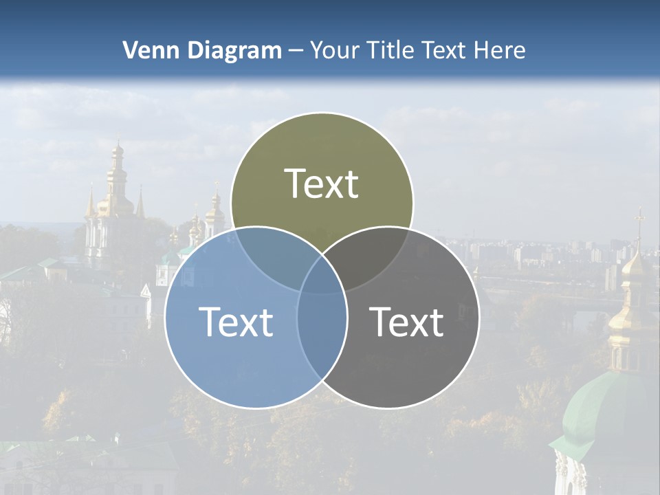 Ukraine Colors Highrises PowerPoint Template