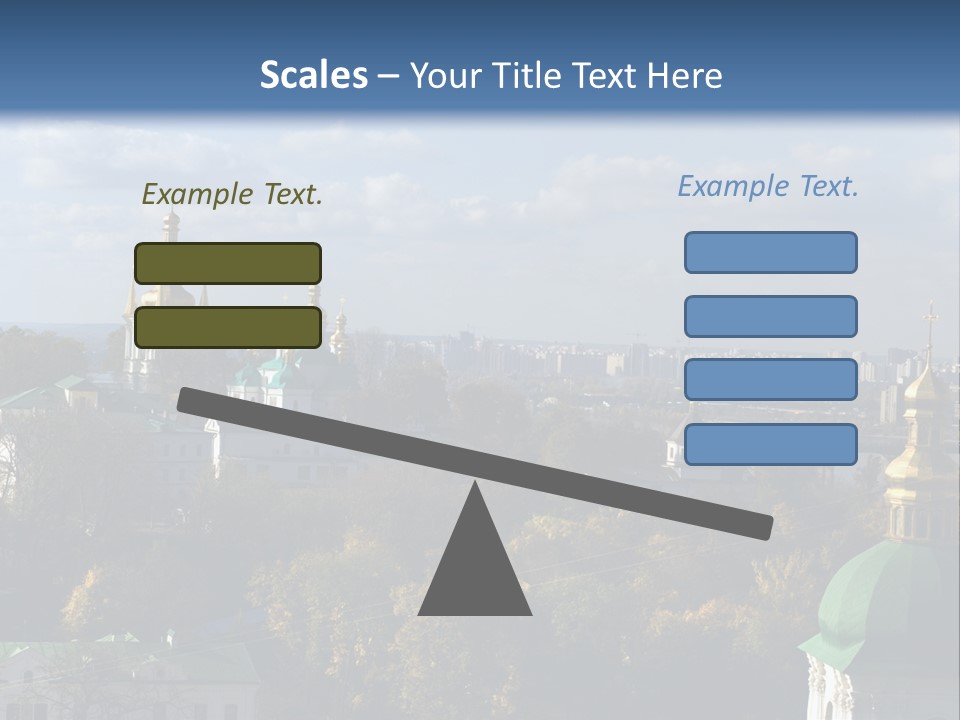 Ukraine Colors Highrises PowerPoint Template