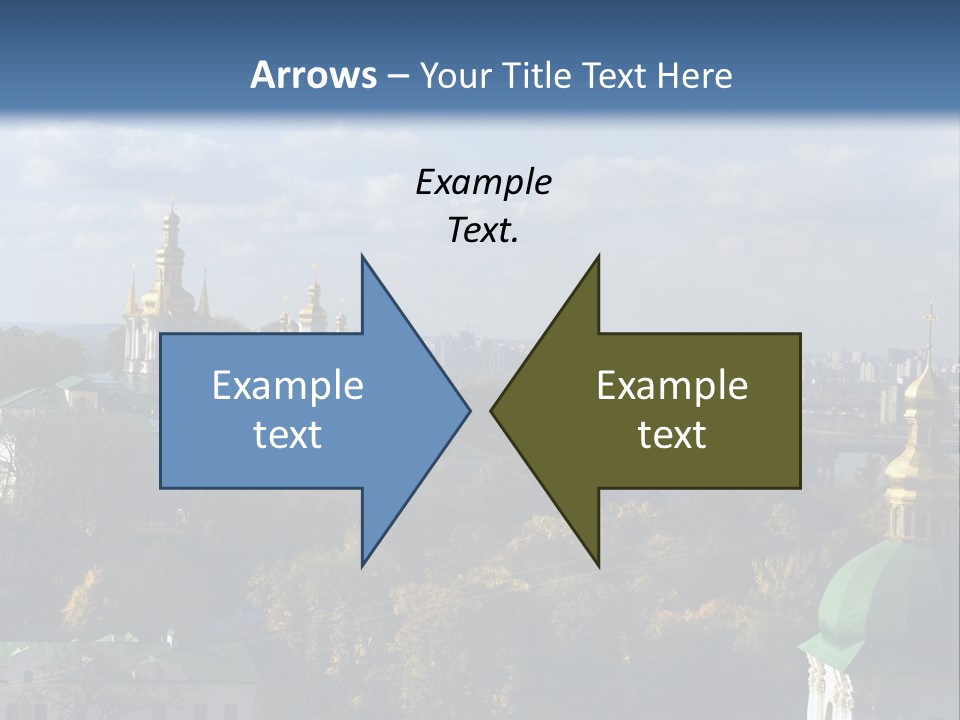Ukraine Colors Highrises PowerPoint Template