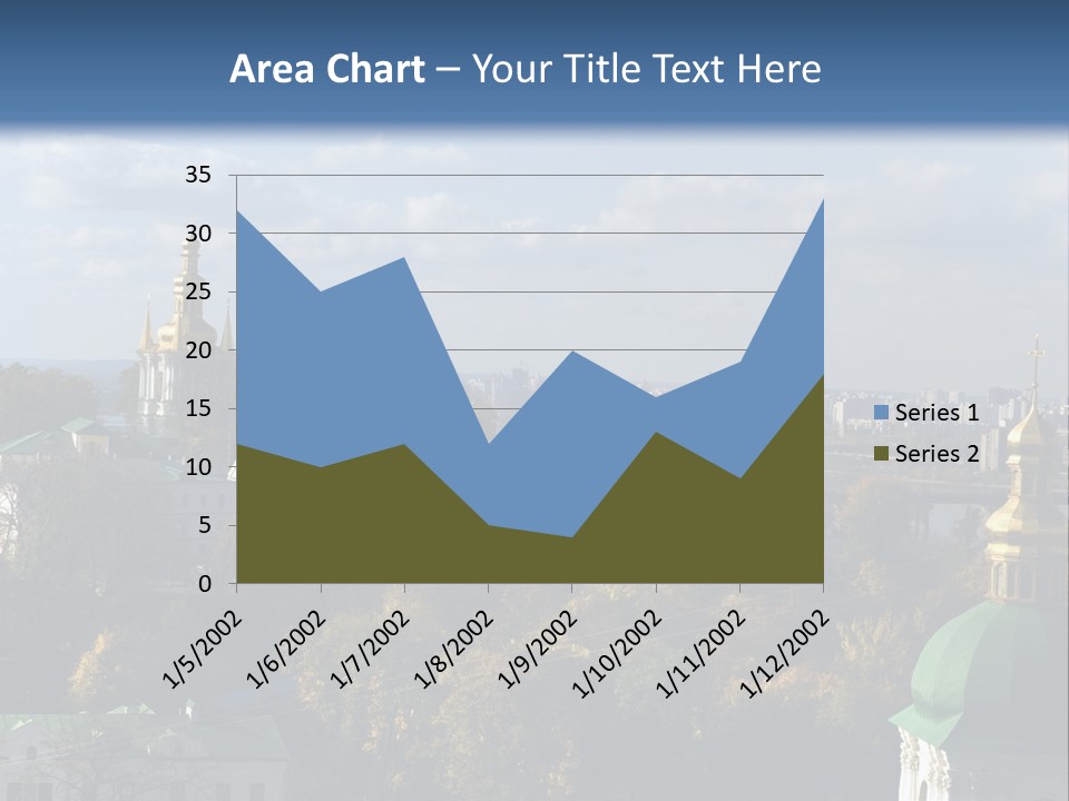 Ukraine Colors Highrises PowerPoint Template