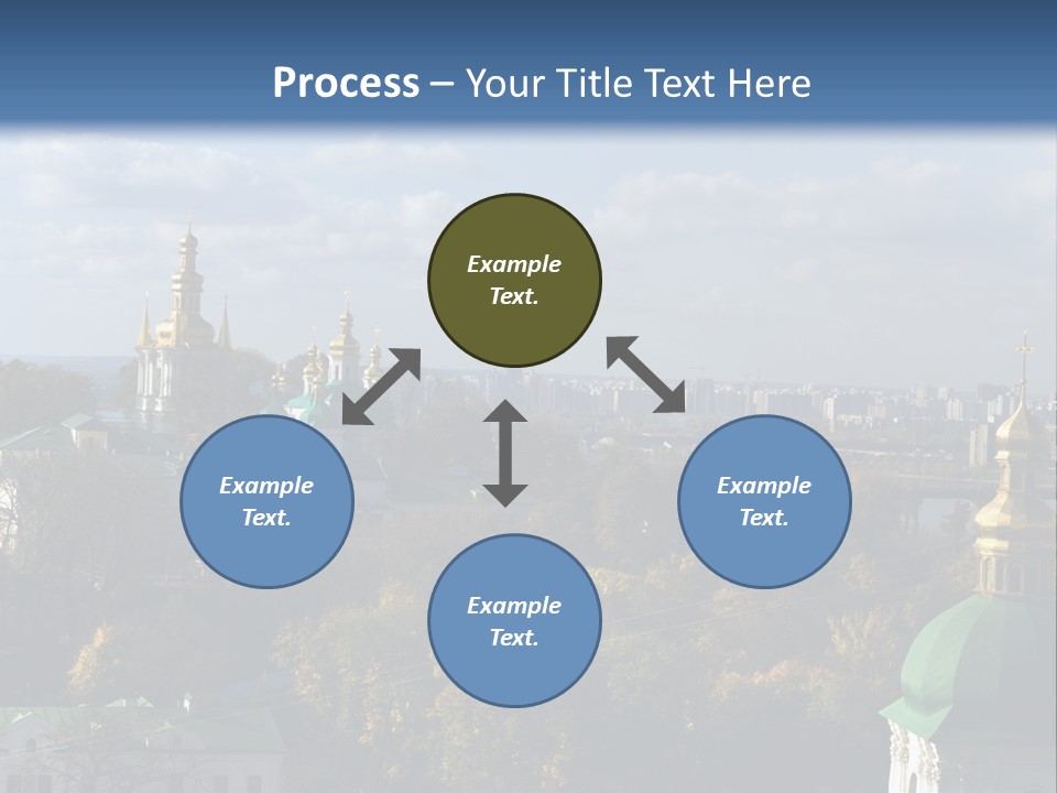 Ukraine Colors Highrises PowerPoint Template