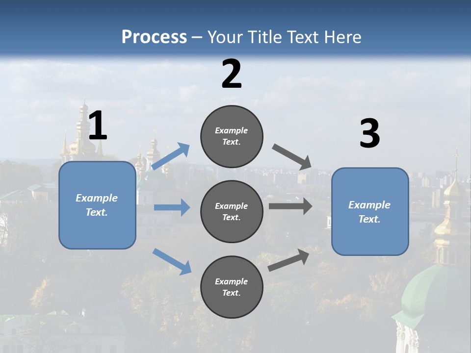 Ukraine Colors Highrises PowerPoint Template
