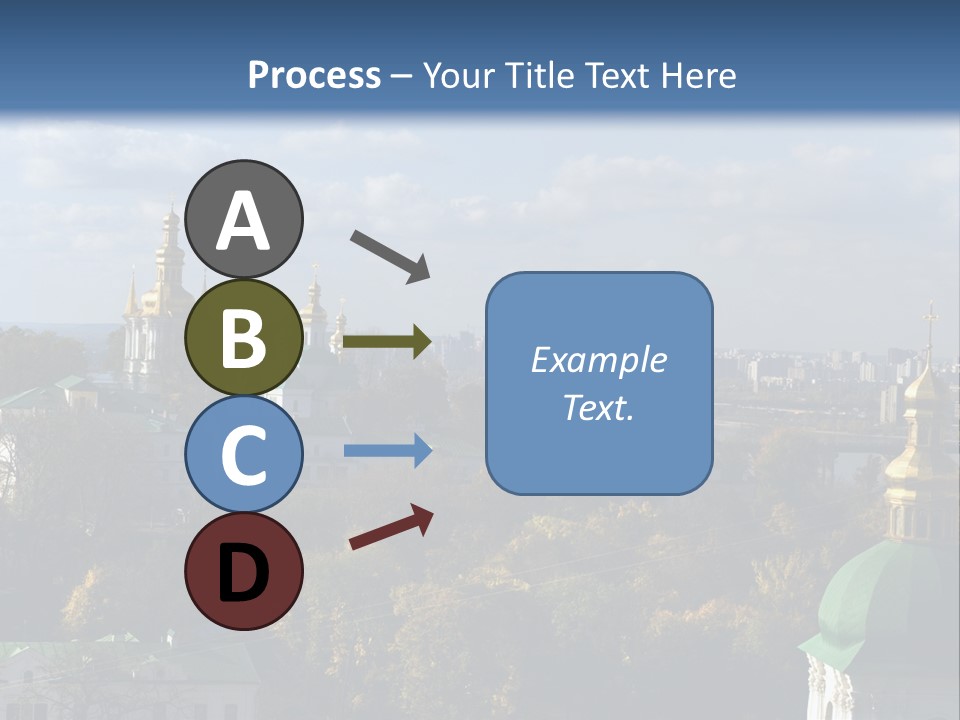 Ukraine Colors Highrises PowerPoint Template