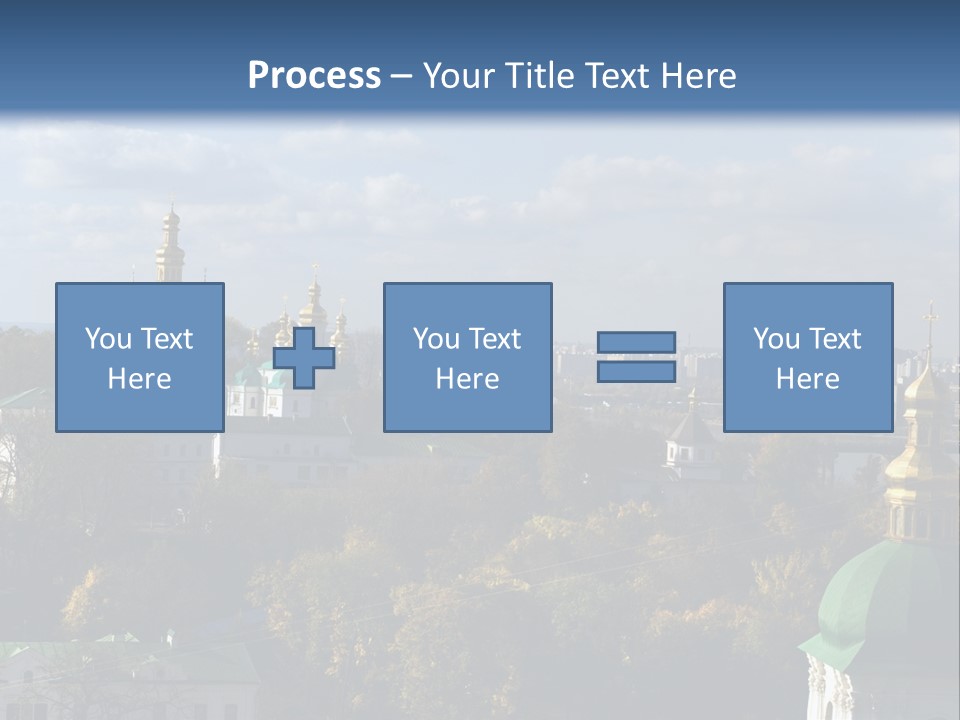 Ukraine Colors Highrises PowerPoint Template