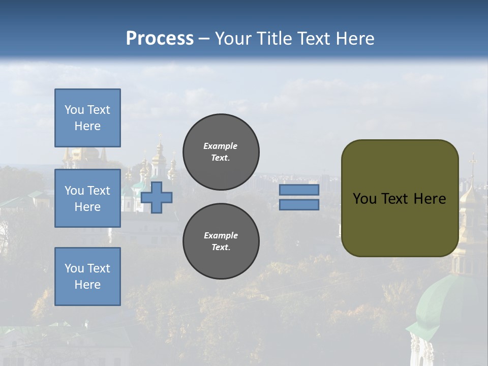 Ukraine Colors Highrises PowerPoint Template
