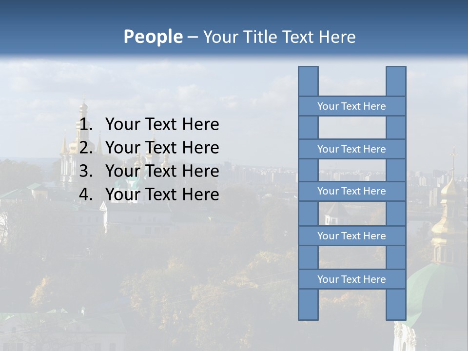 Ukraine Colors Highrises PowerPoint Template