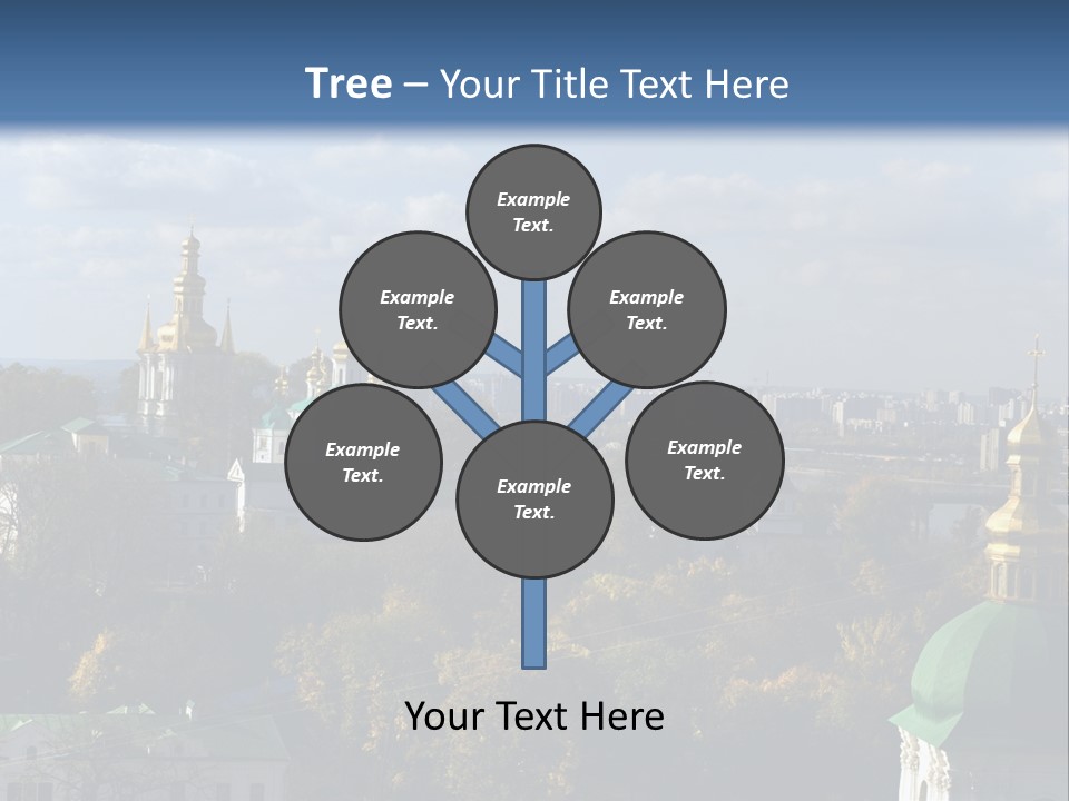 Ukraine Colors Highrises PowerPoint Template