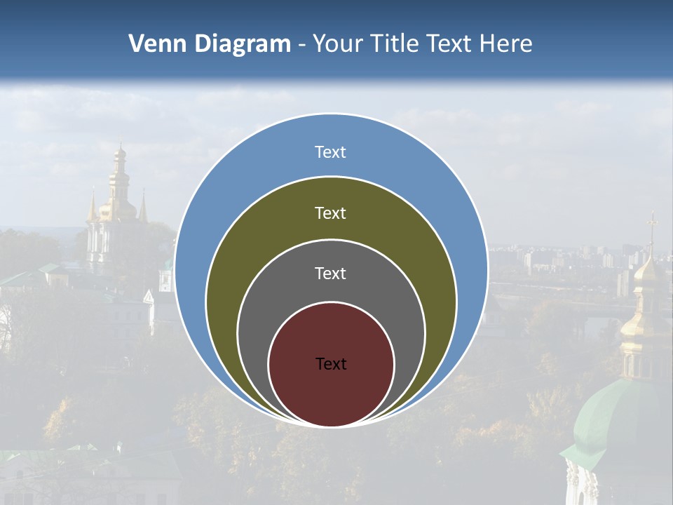 Ukraine Colors Highrises PowerPoint Template