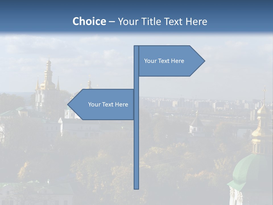 Ukraine Colors Highrises PowerPoint Template