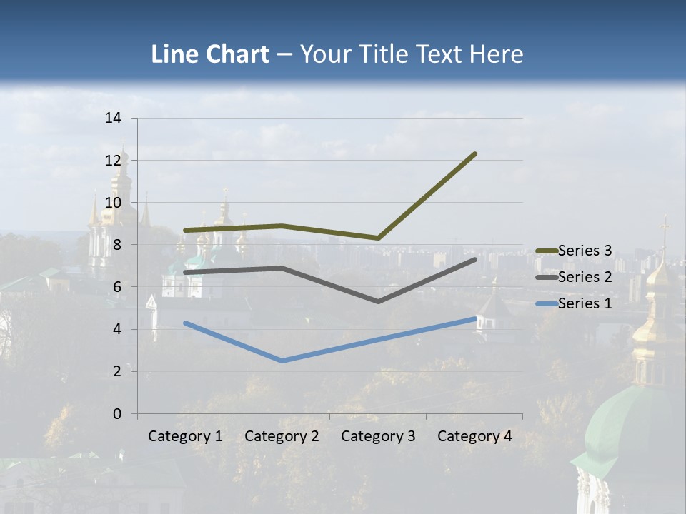 Ukraine Colors Highrises PowerPoint Template