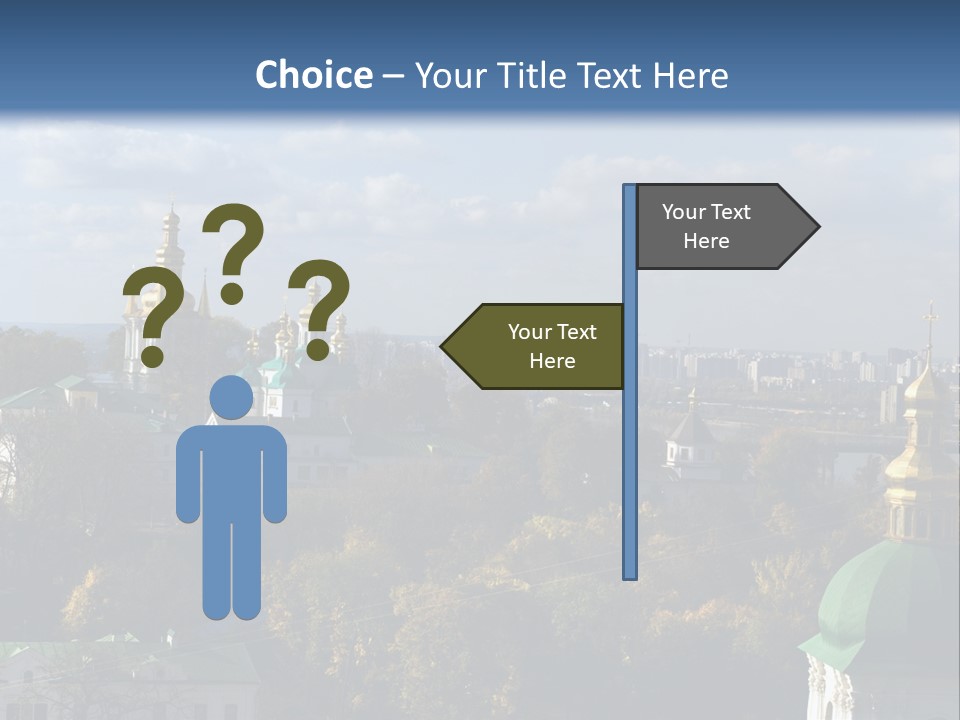 Ukraine Colors Highrises PowerPoint Template