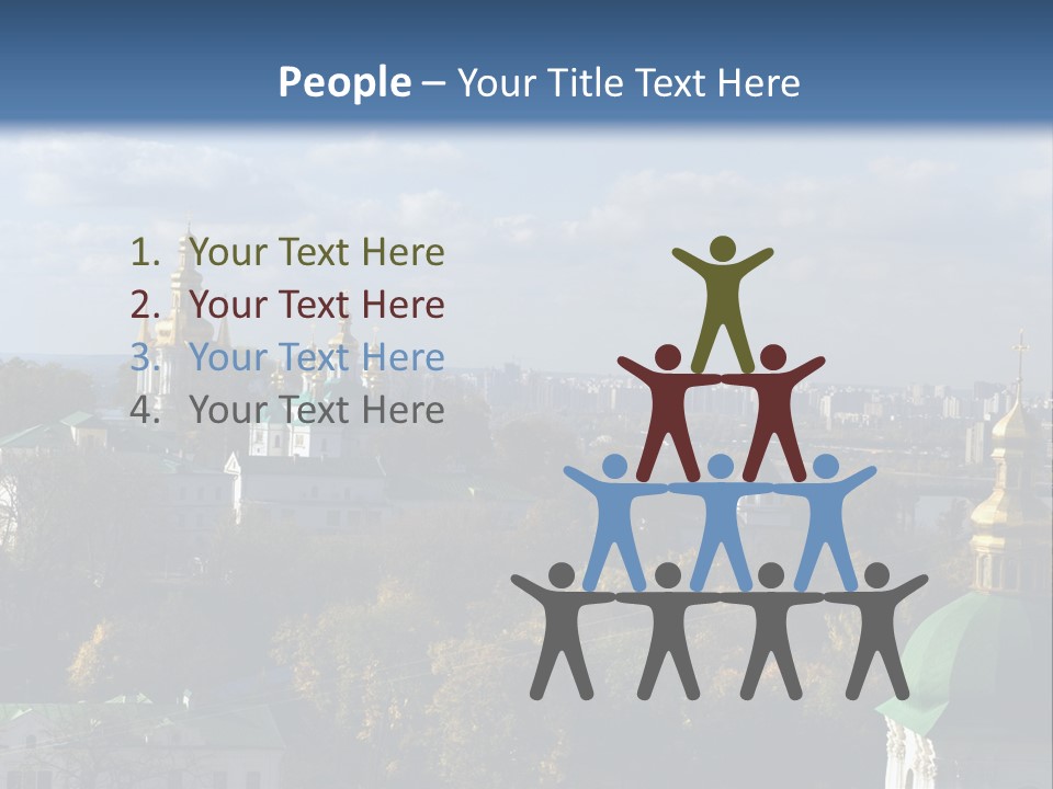 Ukraine Colors Highrises PowerPoint Template
