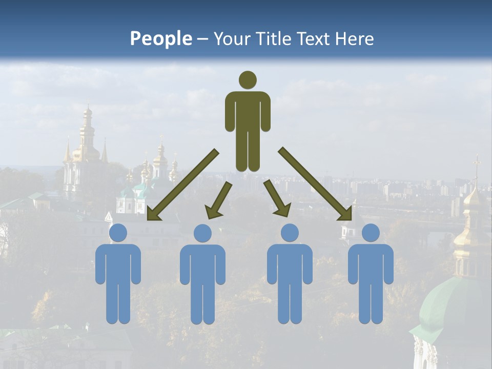 Ukraine Colors Highrises PowerPoint Template