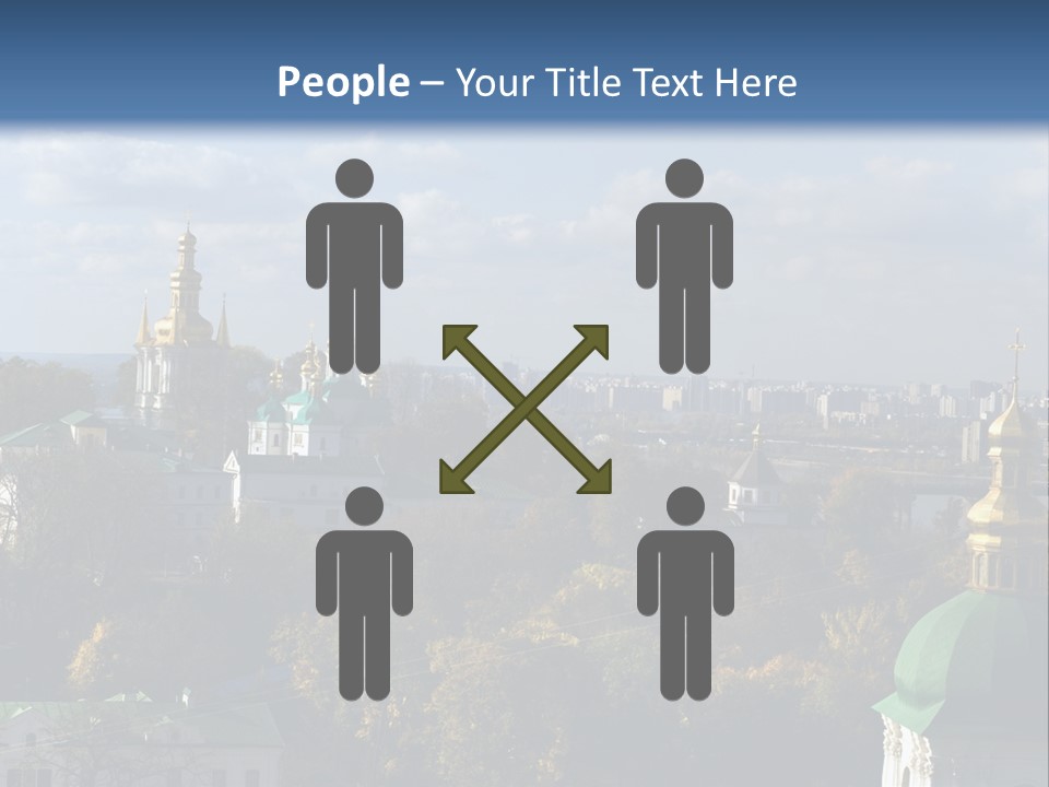 Ukraine Colors Highrises PowerPoint Template