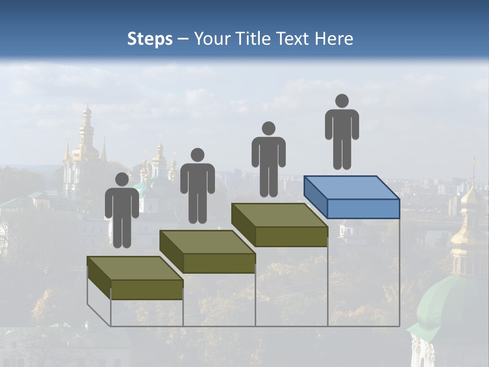 Ukraine Colors Highrises PowerPoint Template