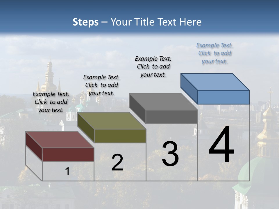 Ukraine Colors Highrises PowerPoint Template