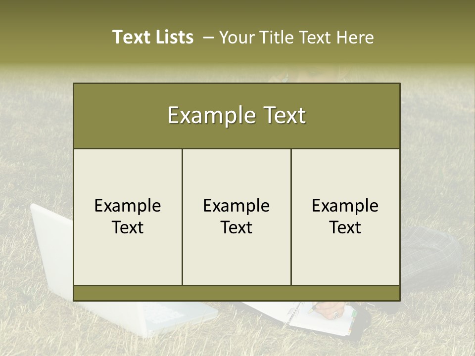 Laptop Businesswoman Success PowerPoint Template