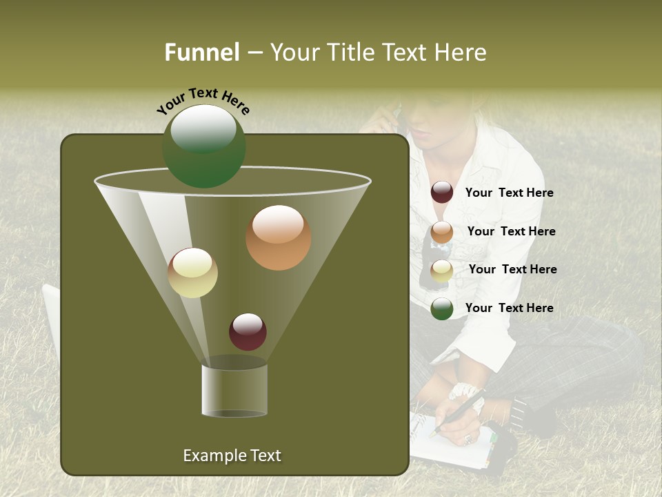 Laptop Businesswoman Success PowerPoint Template