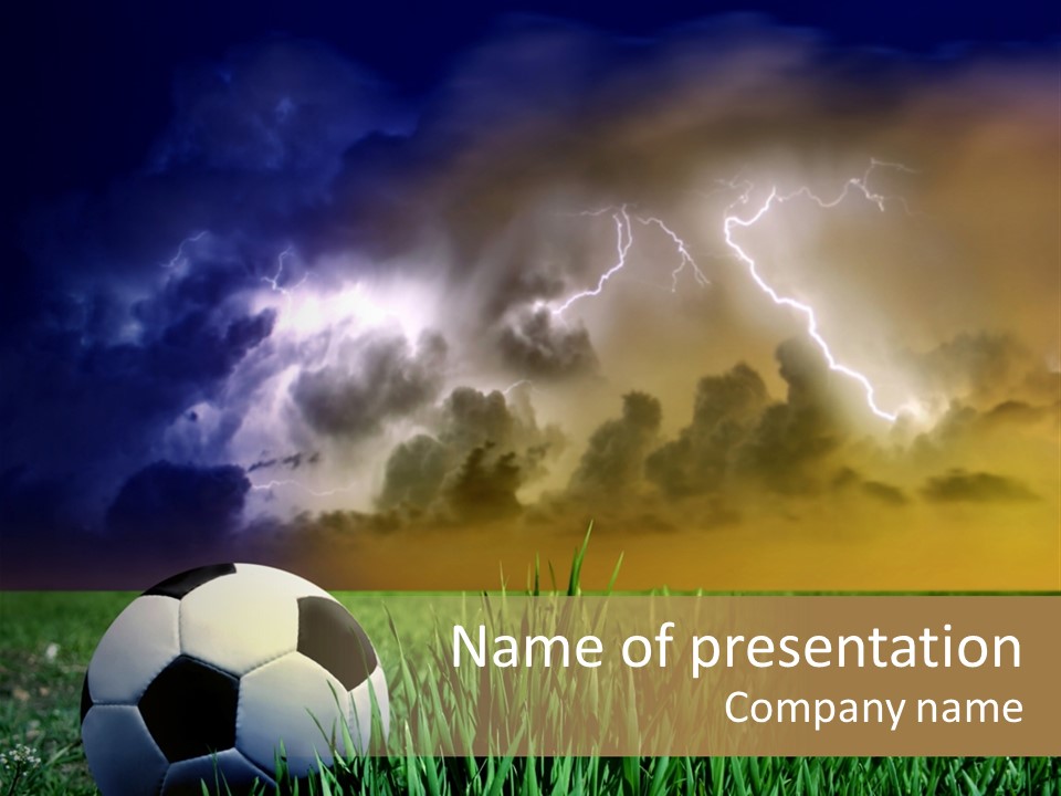 Meadow Power Ball PowerPoint Template