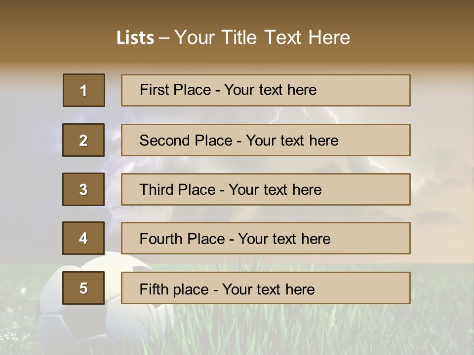 Meadow Power Ball PowerPoint Template