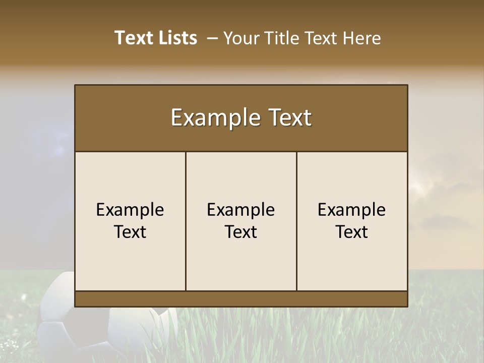Meadow Power Ball PowerPoint Template