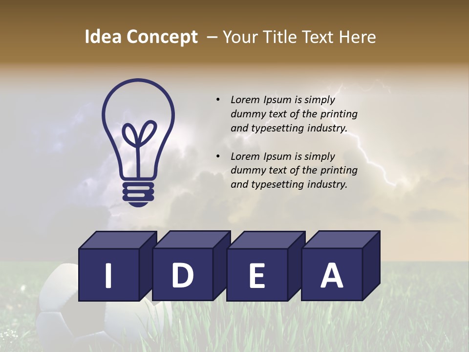 Meadow Power Ball PowerPoint Template