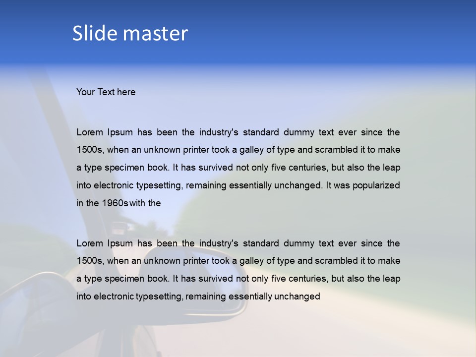 Fast Rear Line PowerPoint Template