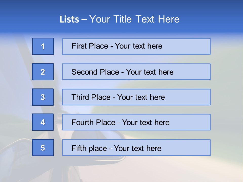 Fast Rear Line PowerPoint Template