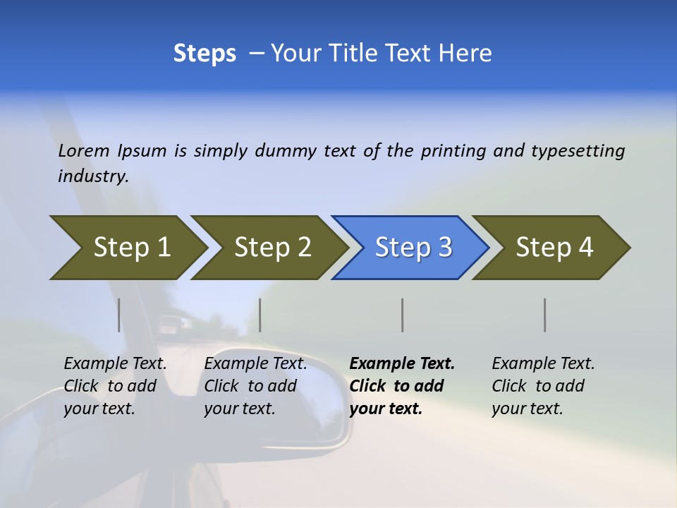 Fast Rear Line PowerPoint Template
