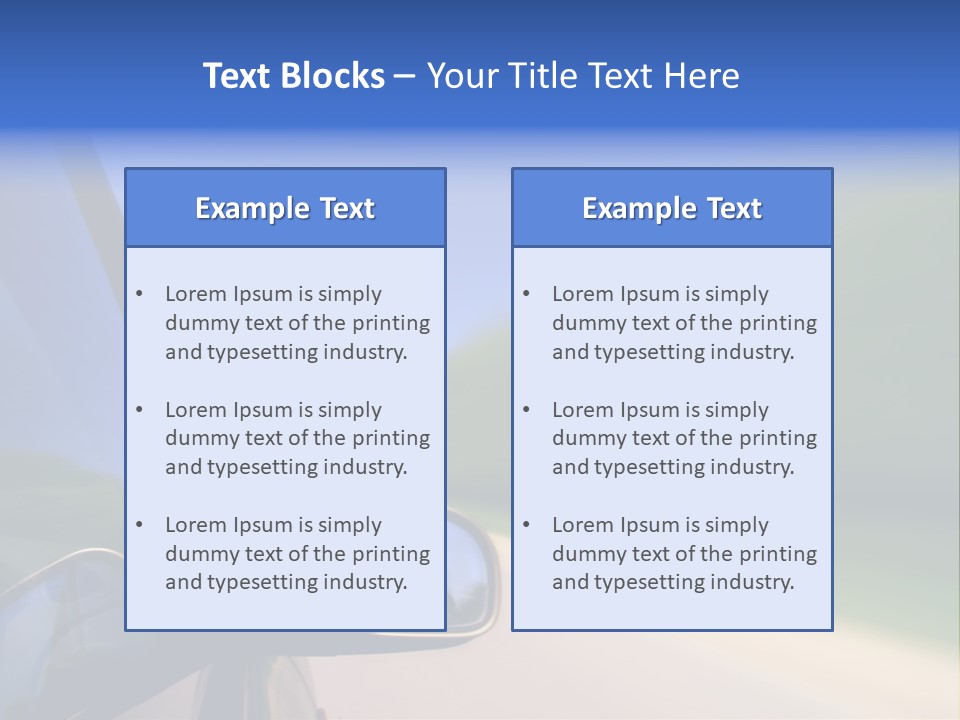 Fast Rear Line PowerPoint Template