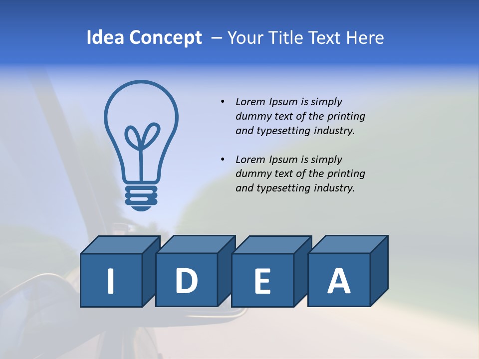 Fast Rear Line PowerPoint Template