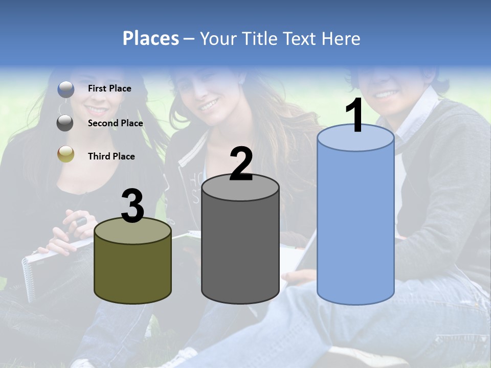 Smile Female Holding PowerPoint Template