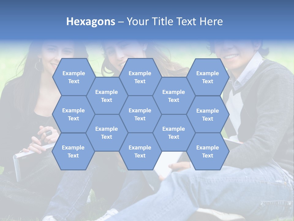 Smile Female Holding PowerPoint Template