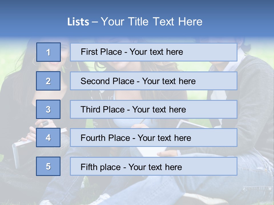 Smile Female Holding PowerPoint Template
