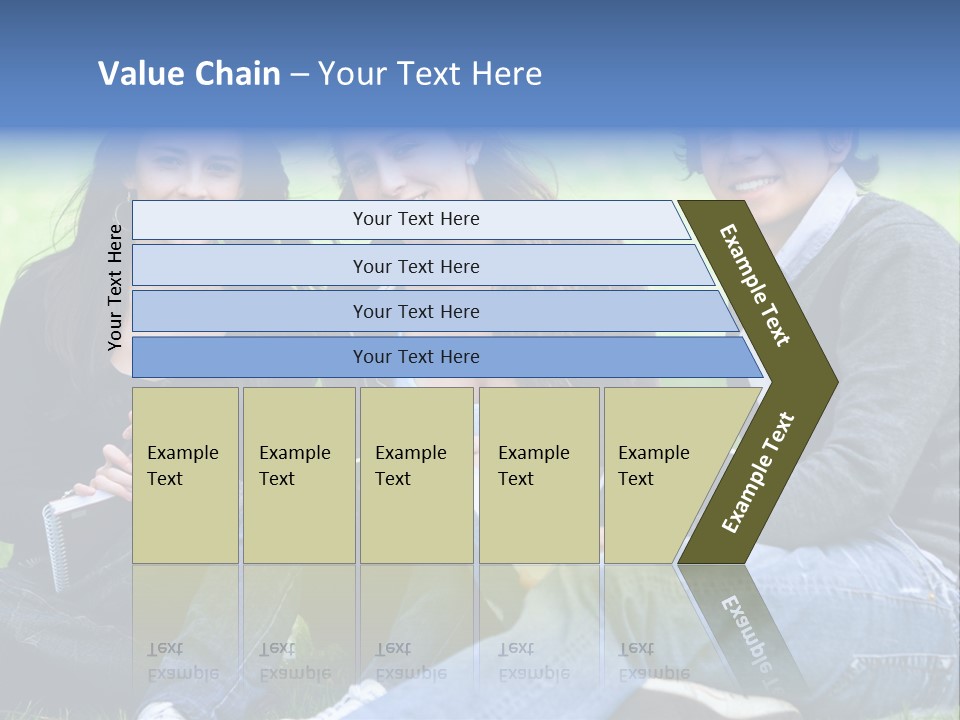 Smile Female Holding PowerPoint Template