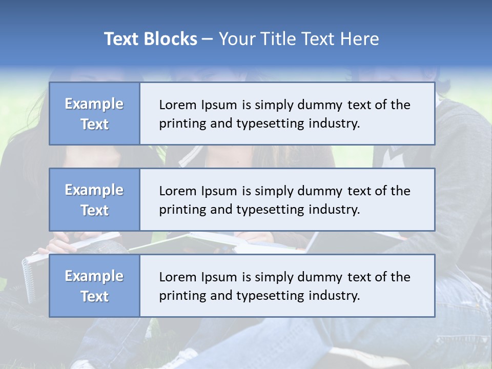 Smile Female Holding PowerPoint Template