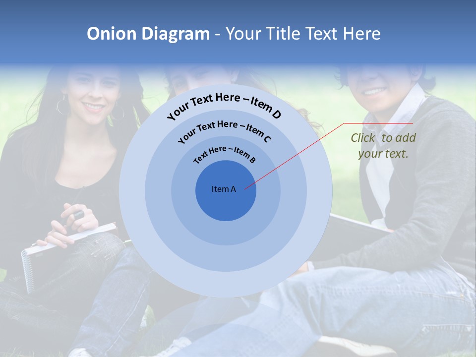 Smile Female Holding PowerPoint Template