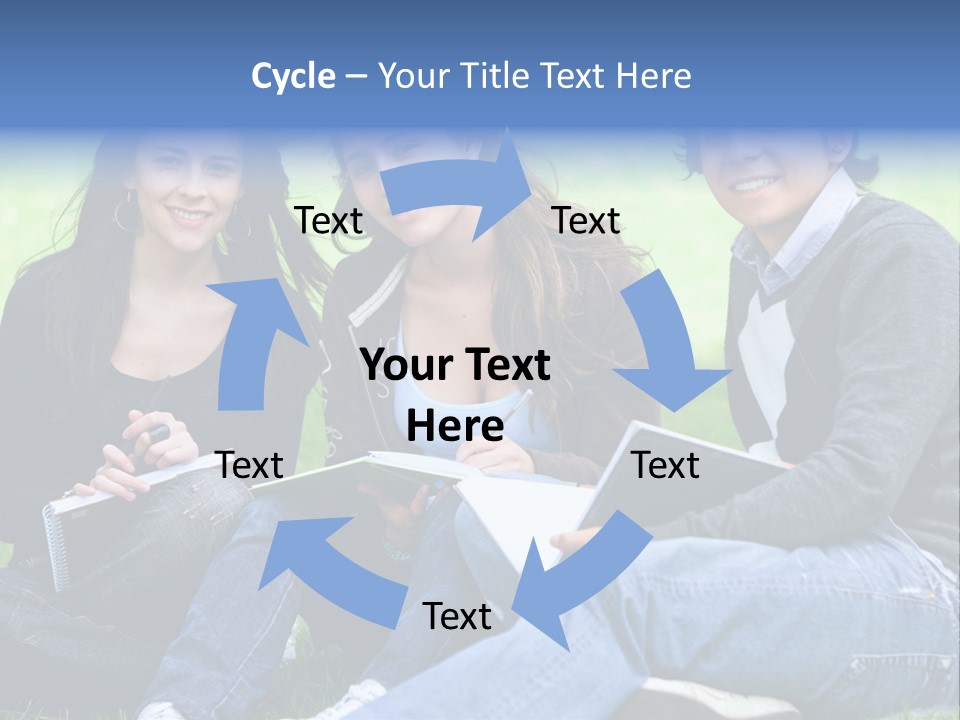 Smile Female Holding PowerPoint Template