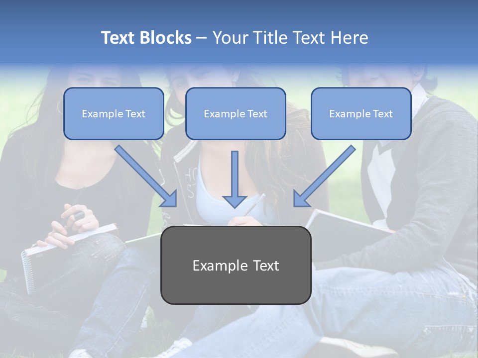 Smile Female Holding PowerPoint Template