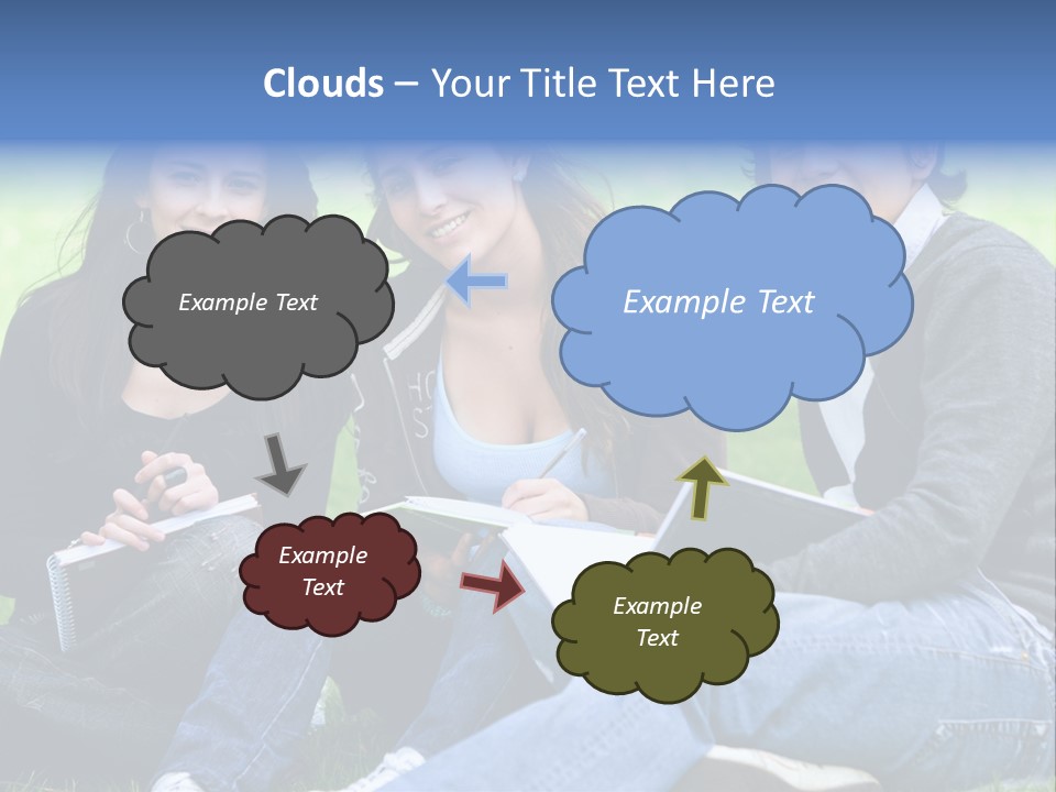 Smile Female Holding PowerPoint Template