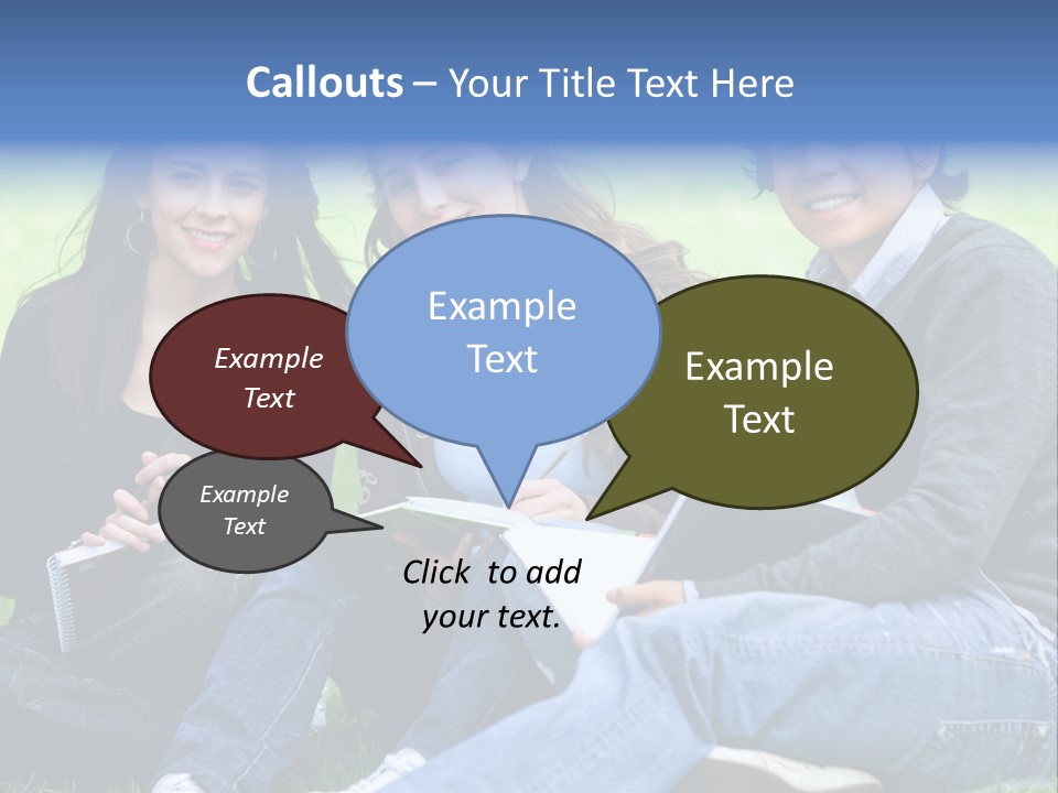 Smile Female Holding PowerPoint Template