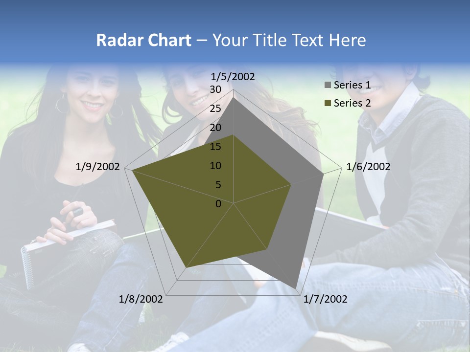 Smile Female Holding PowerPoint Template