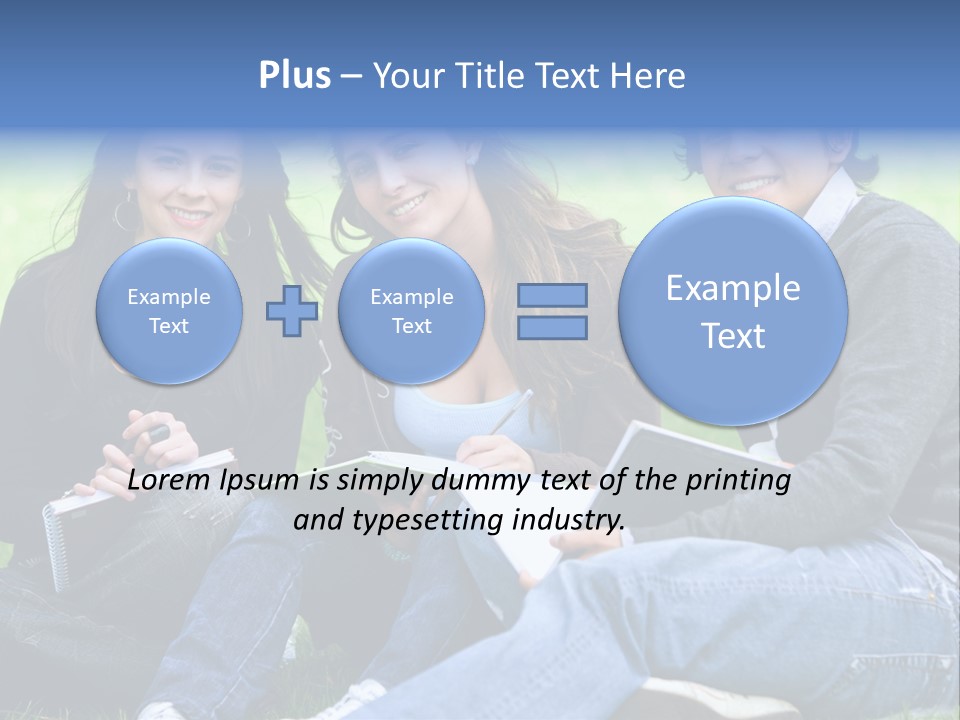 Smile Female Holding PowerPoint Template